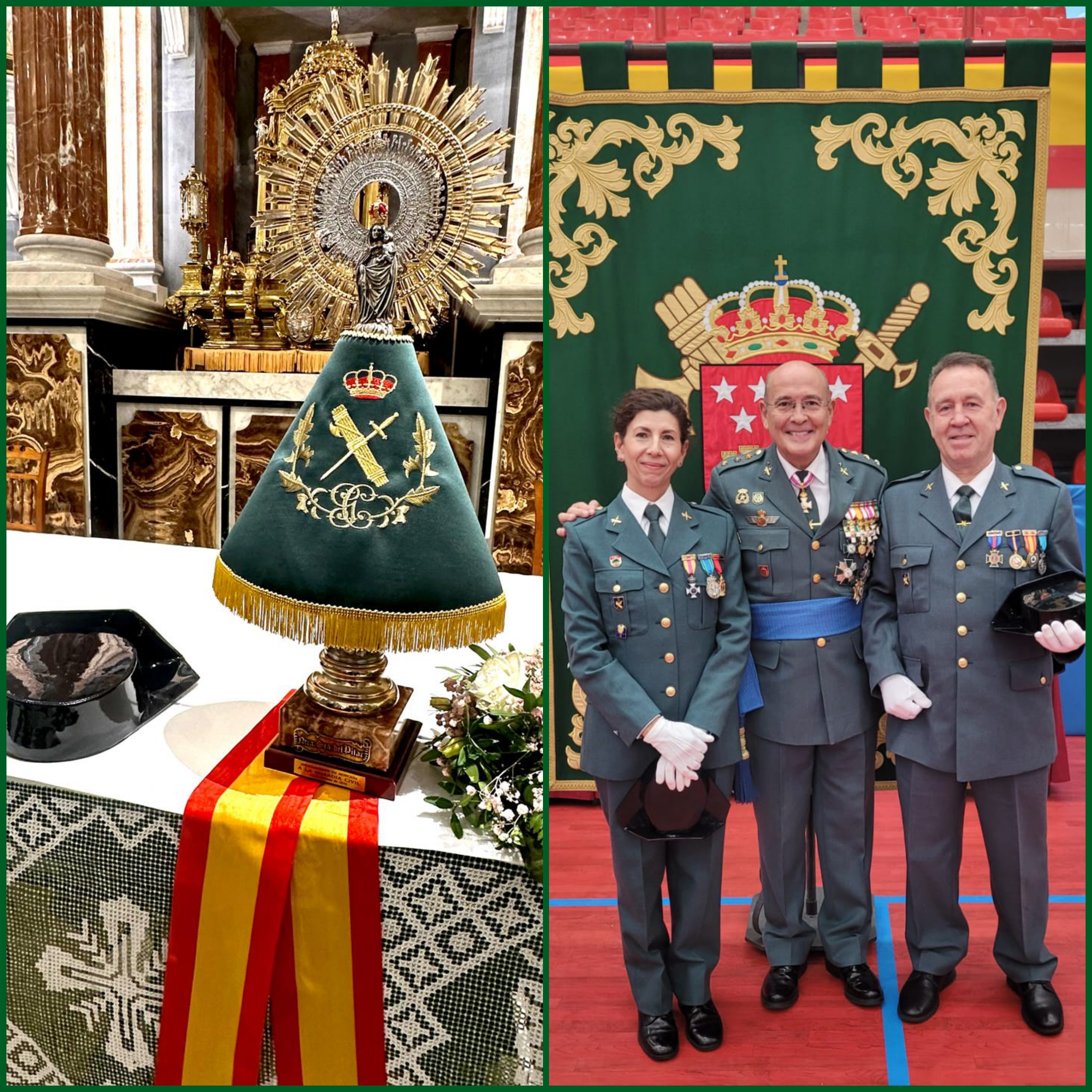 Los Veteranos de la Guardia Civil visten sus mejores galas en el Día de la Patrona, la Virgen del Pilar